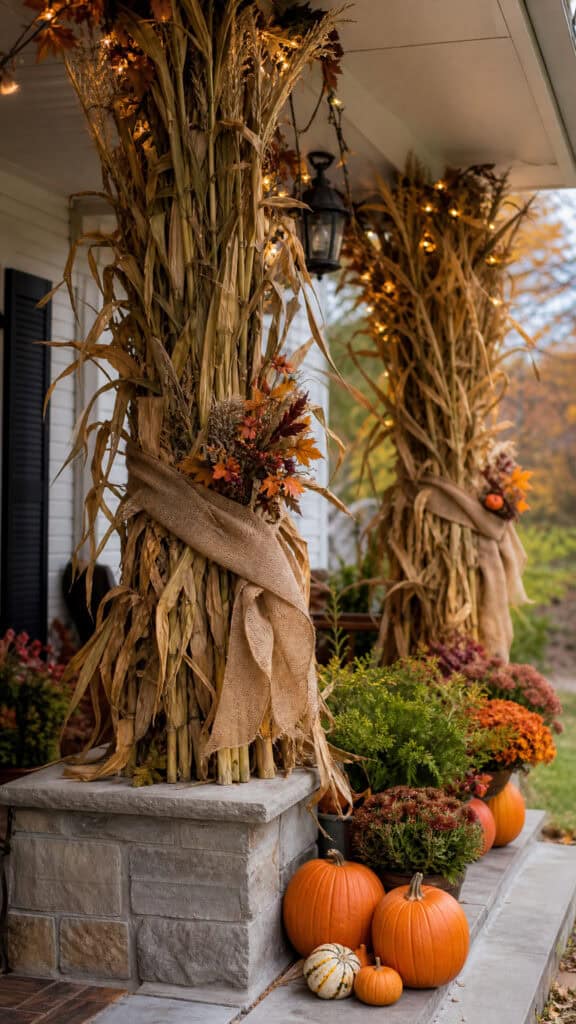 Corn Stalk Corner Columns