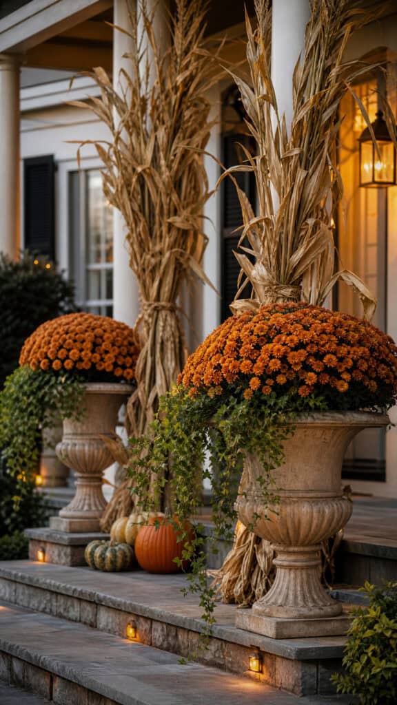 Urn and Corn Stalk Pairing