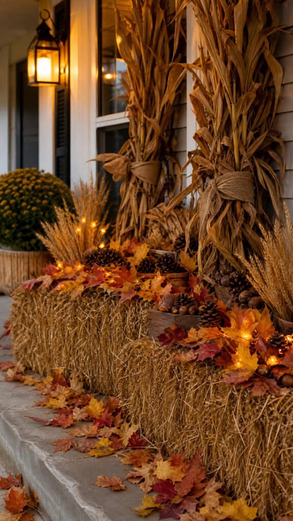 Incorporating Corn Stalks and Natural Elements