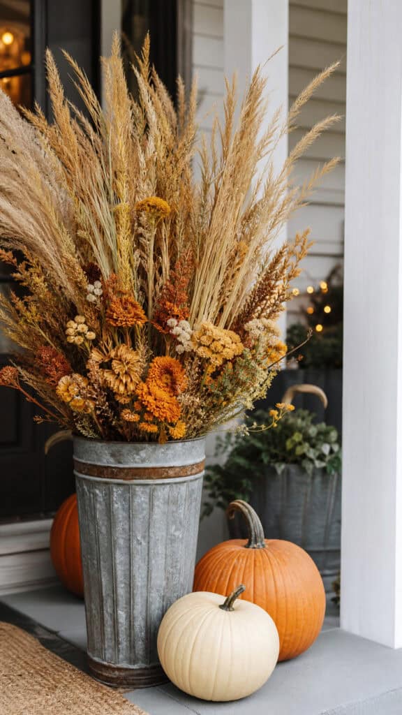 Wheat And Dried Flower Arrangements