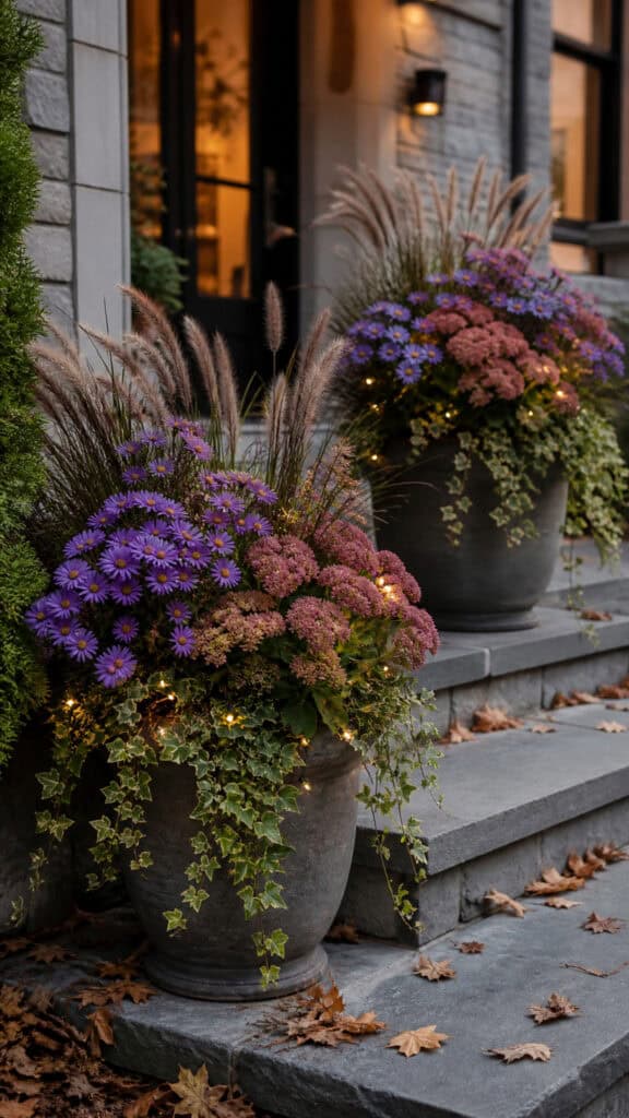Aster and Sedum Combinations