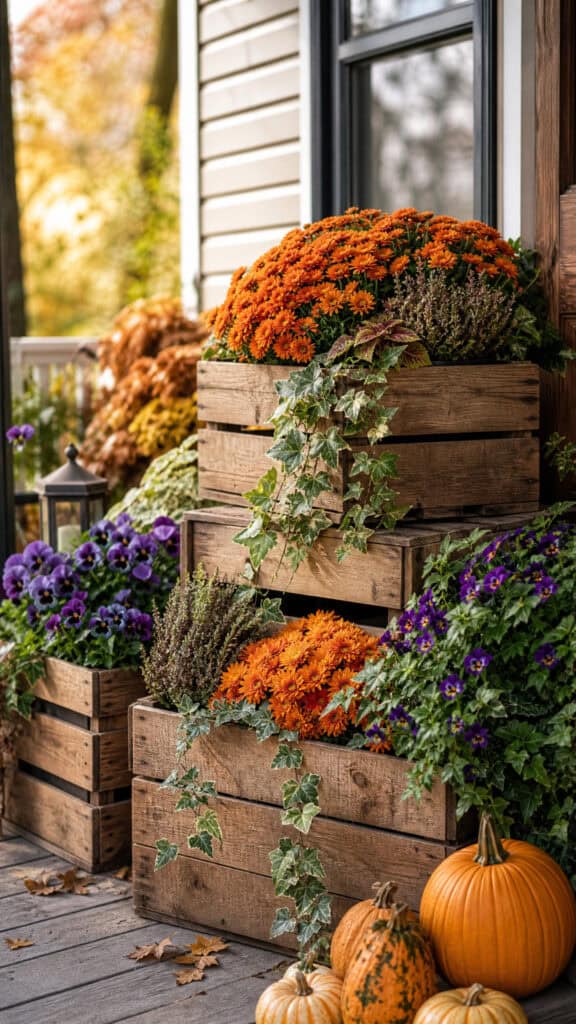 Rustic Wooden Crate Gardens
