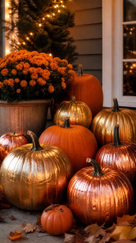 Metallic Accent Pumpkins