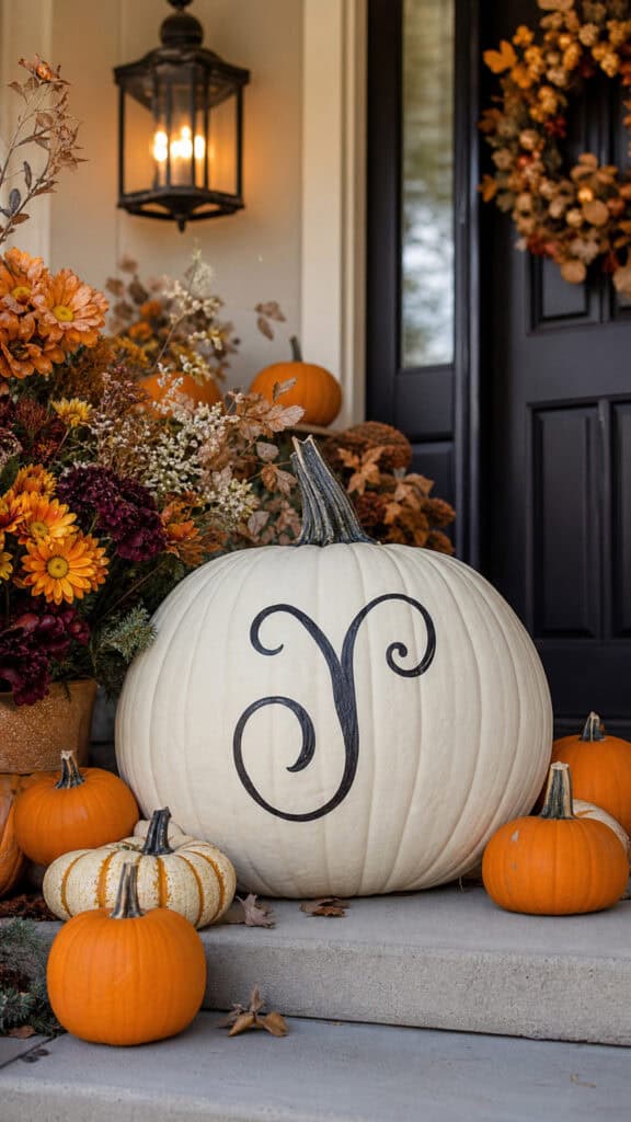 Monogram Pumpkin Statement