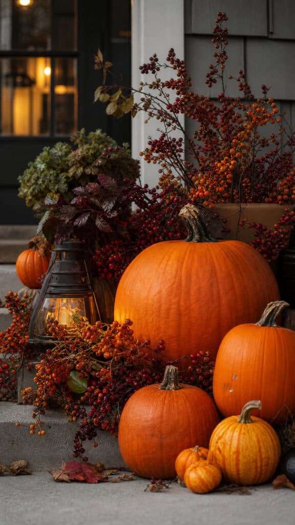 Pumpkin and Berry Branches