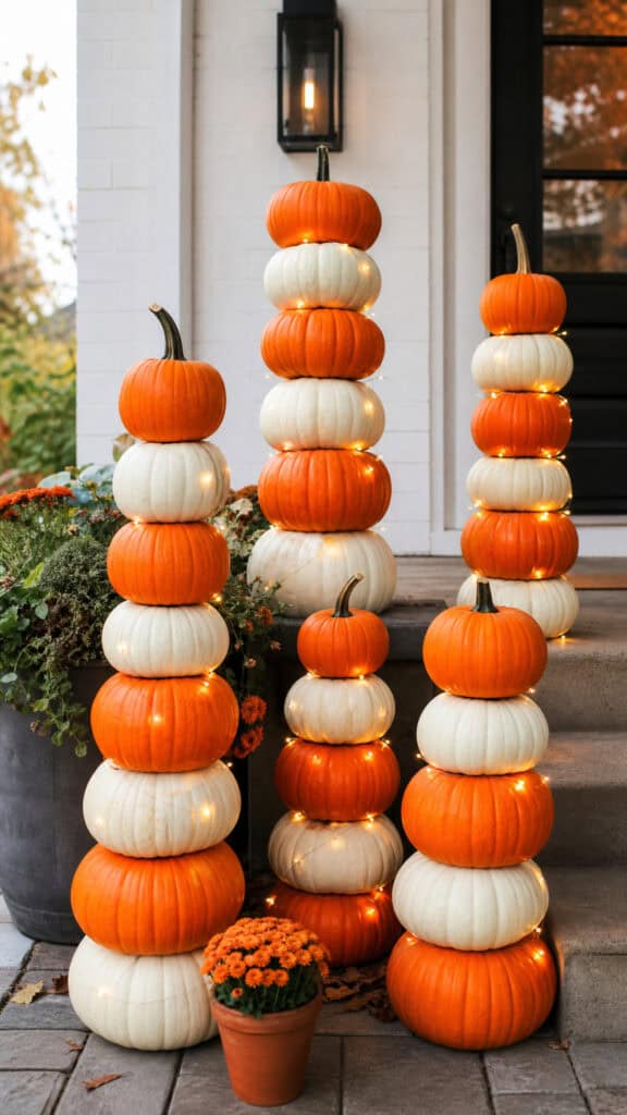 Stacked Pumpkin Tower