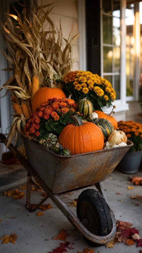 Wheelbarrow Harvest Display