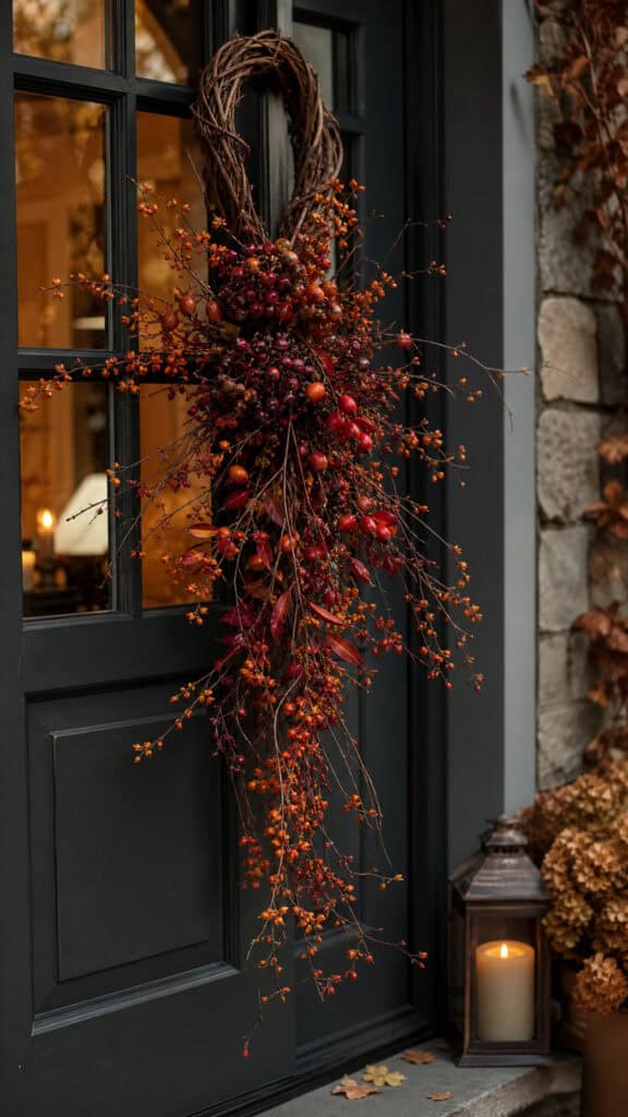Berry and Vine Fall Swags with Natural Elements