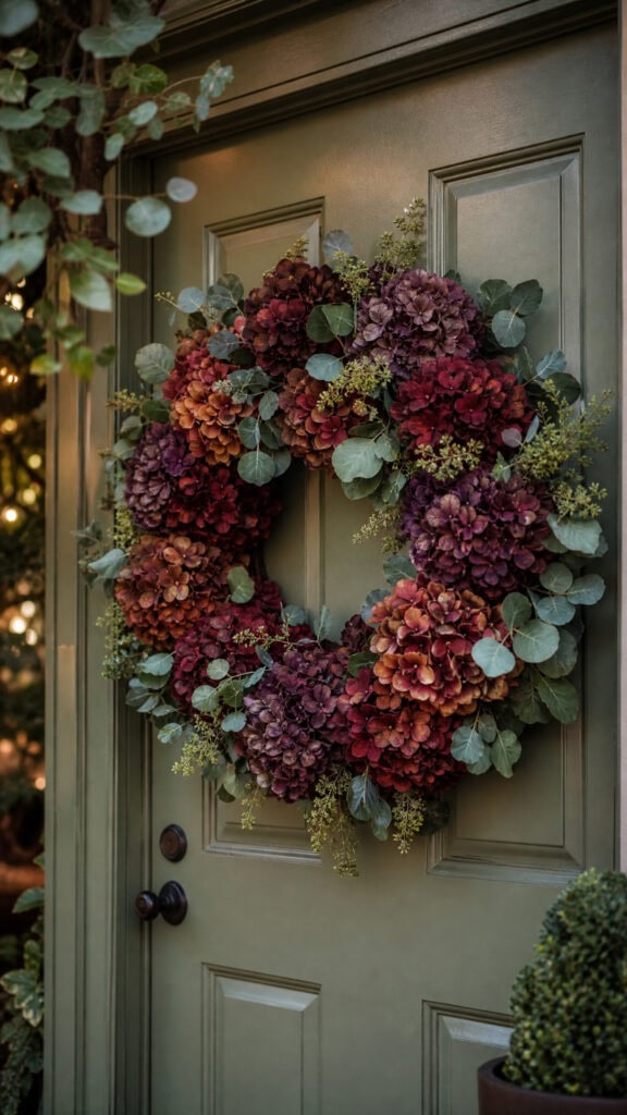 Autumn Hydrangea Wreath