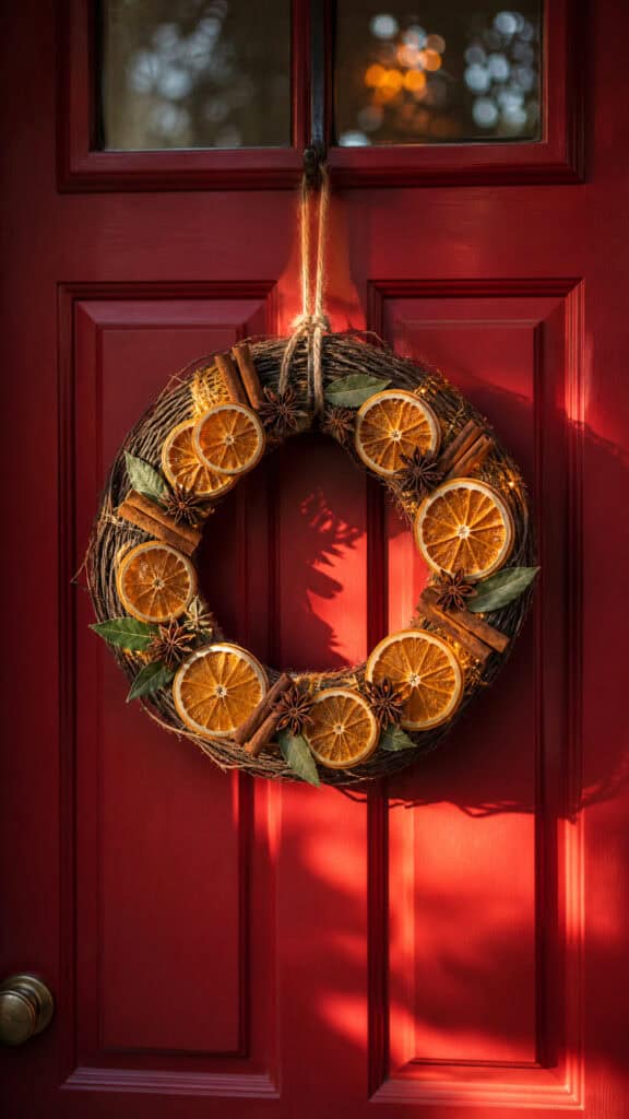 Dried Orange and Cinnamon Stick Wreath