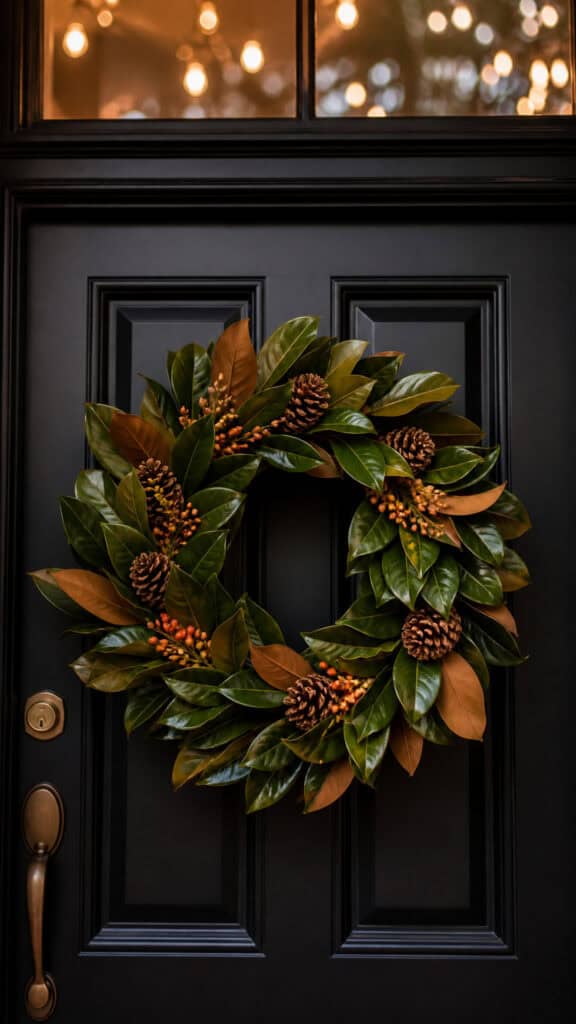 Elegant Magnolia Leaf Wreath