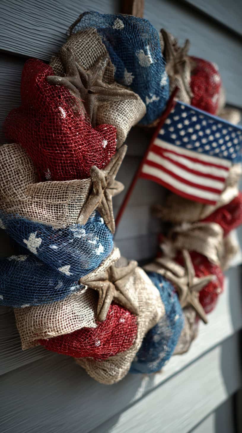 Farmhouse Burlap Accent - Image 1