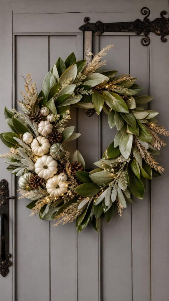 Magnolia Leaf and Pumpkin Elegance