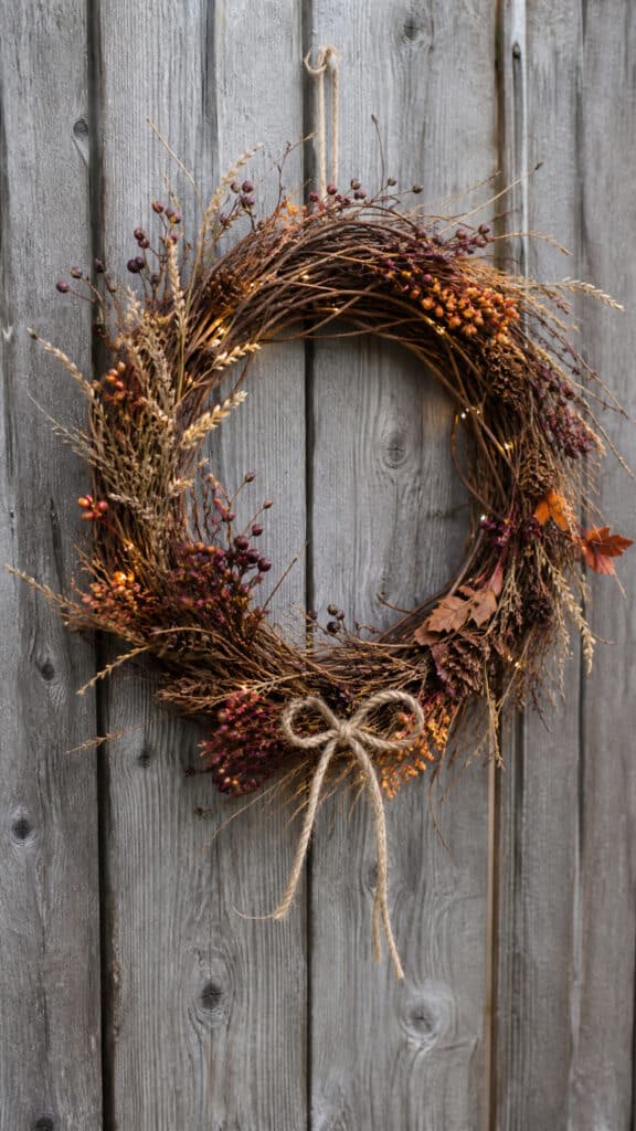 Rustic Twig and Berry Wreath