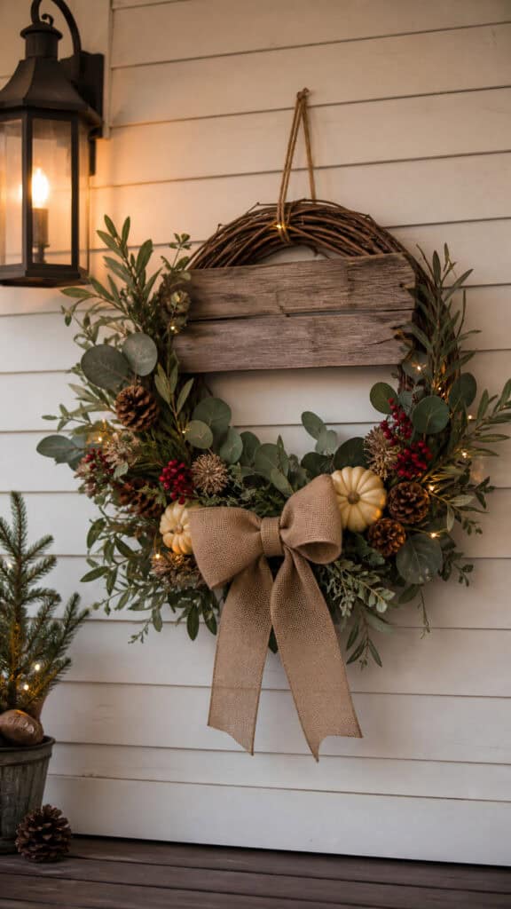 Rustic Wooden Sign and Greenery Combo