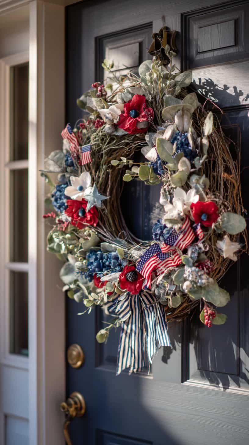 Festive Front Door Wreath - Image 1