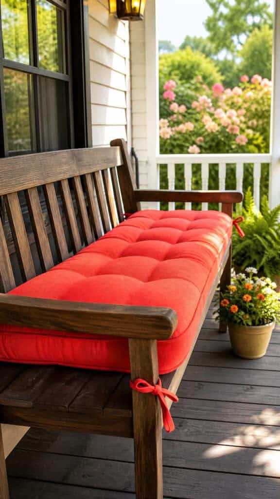 Bright Colored Bench Cushion