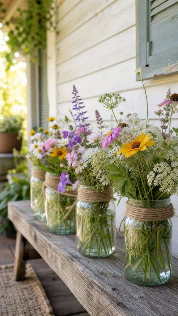 Mason Jar Flower Vases