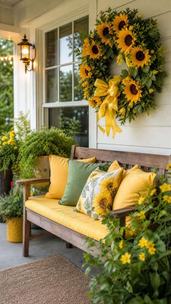 Seasonal Wreath on Adjacent Wall