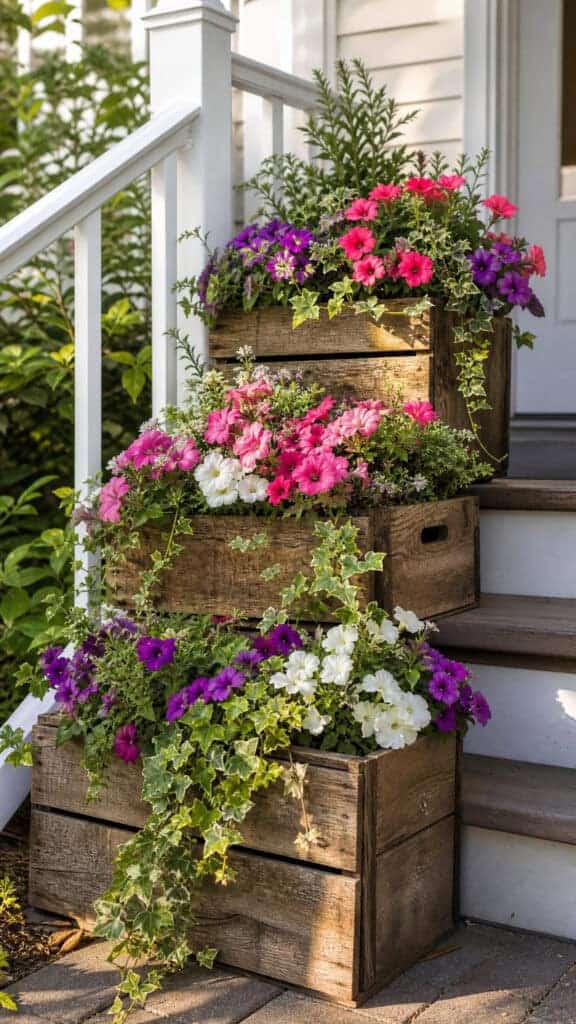 Creating a Stunning Crate Planter Display