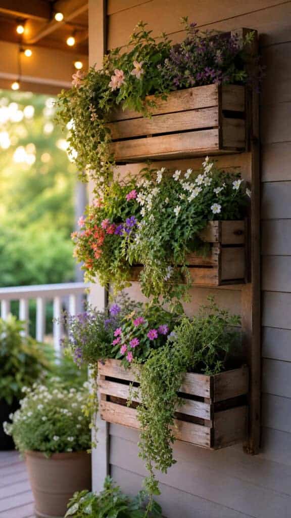Vertical Crate Gardens for Small Spaces