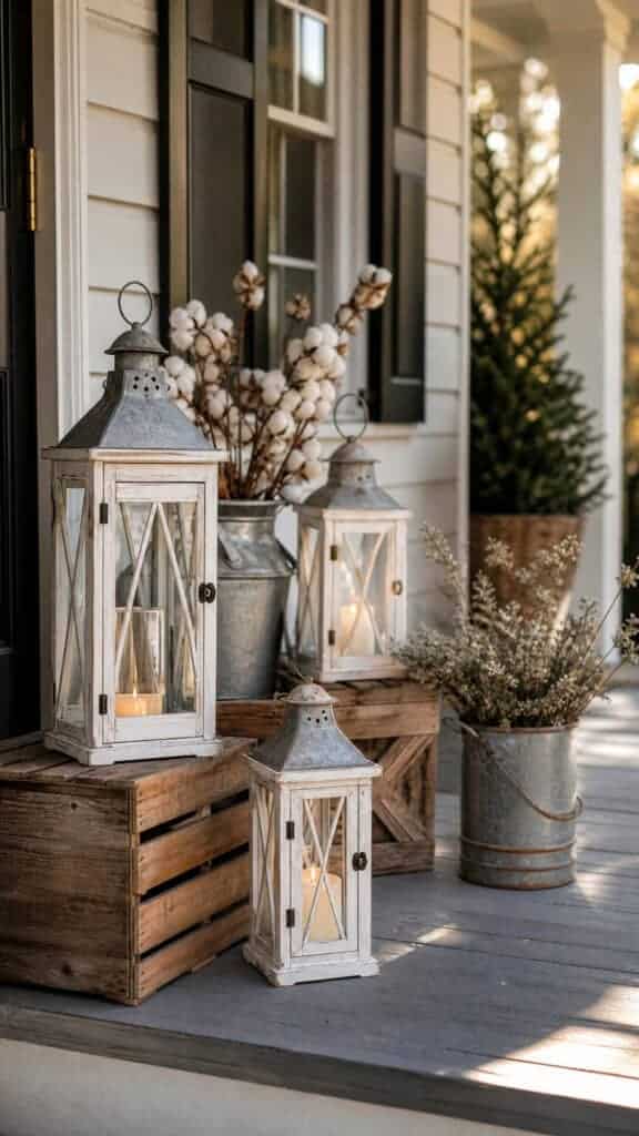 Farmhouse Style Lantern Displays