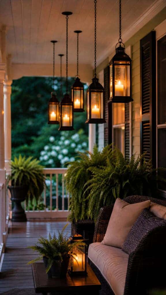 Hanging Lanterns for Vertical Interest