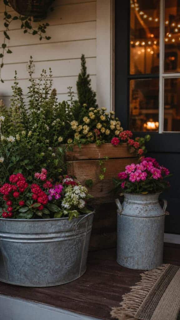 Add Charm with Vintage and Repurposed Containers
