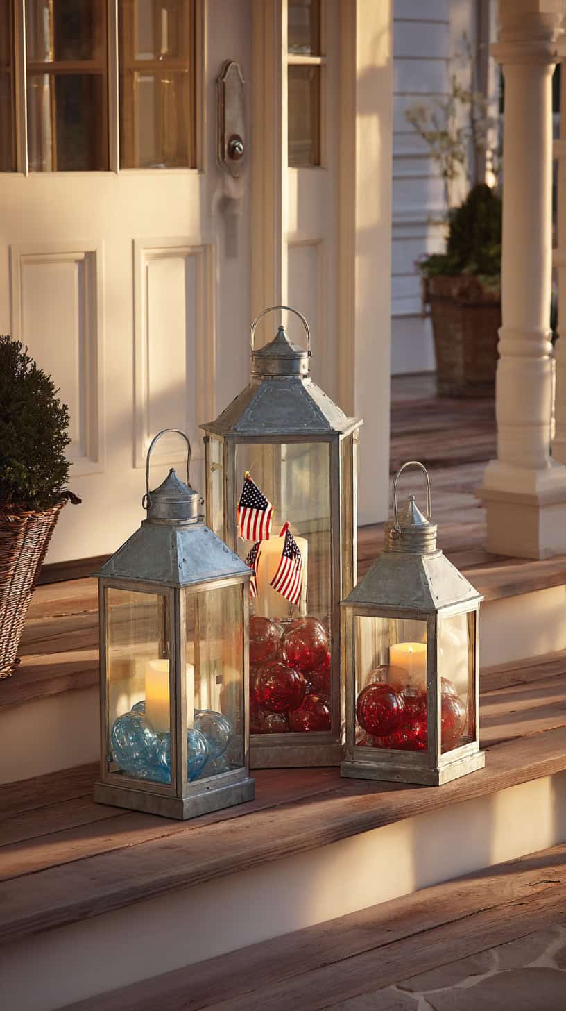Galvanized Lantern Display - Image 1