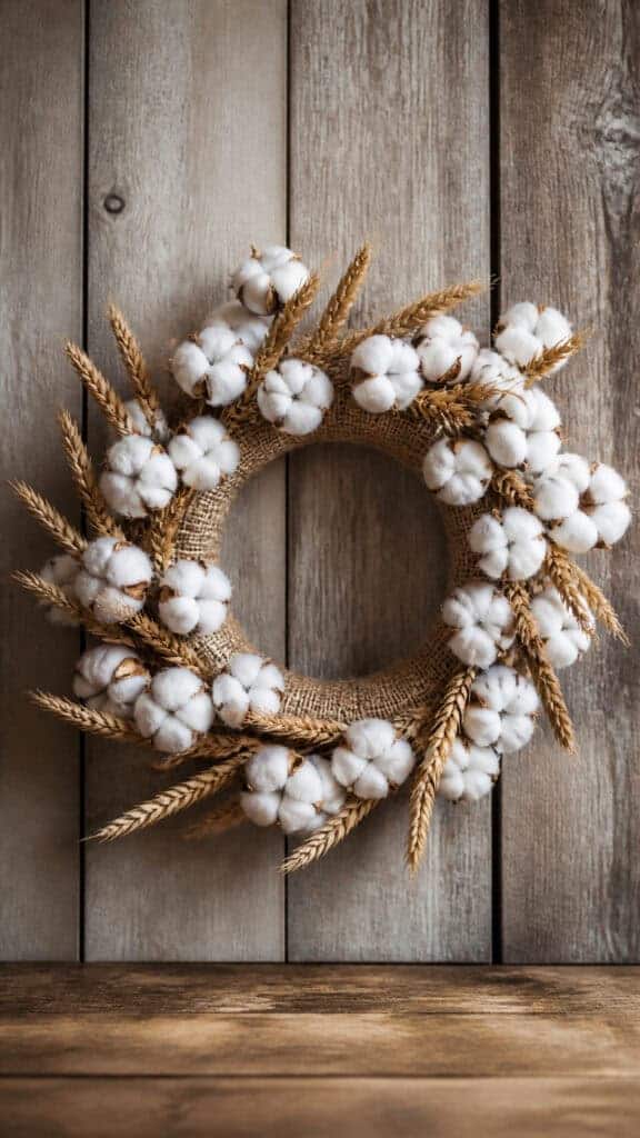 Cotton Boll and Burlap