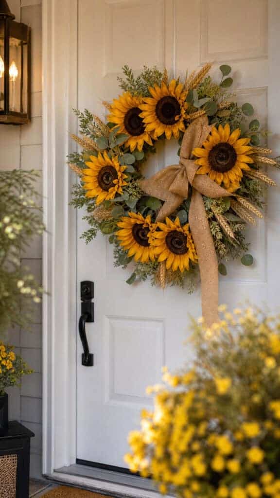 Sunflower Wreaths That Scream Late Summer
