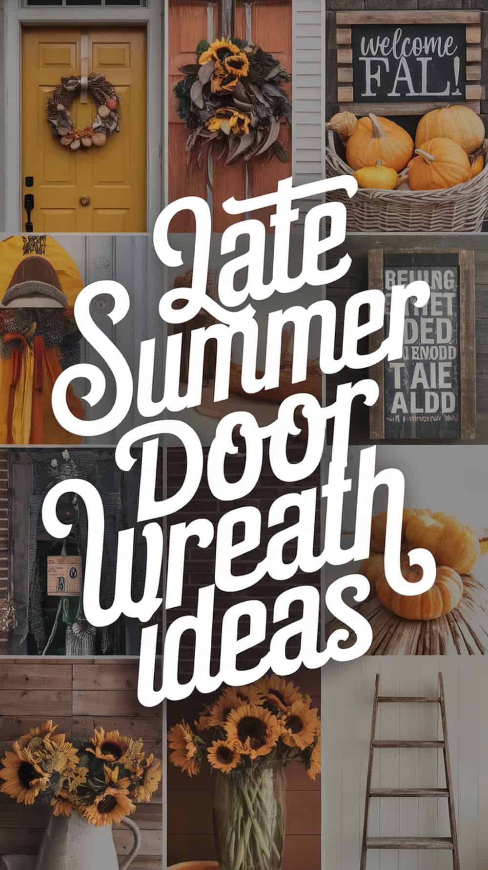 20 Late Summer Front Door Wreath Ideas With Seasonal Charm ...