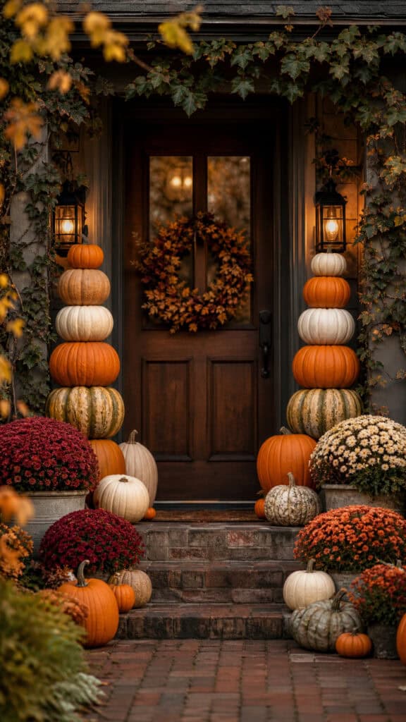 Classic Stacked Pumpkin Tower