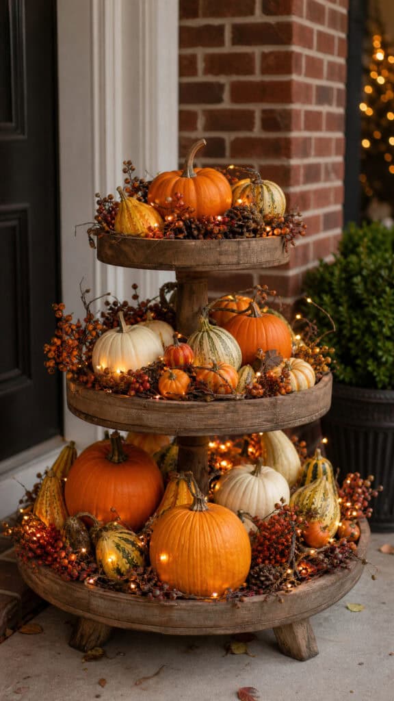 Tiered Stand Pumpkin Showcase