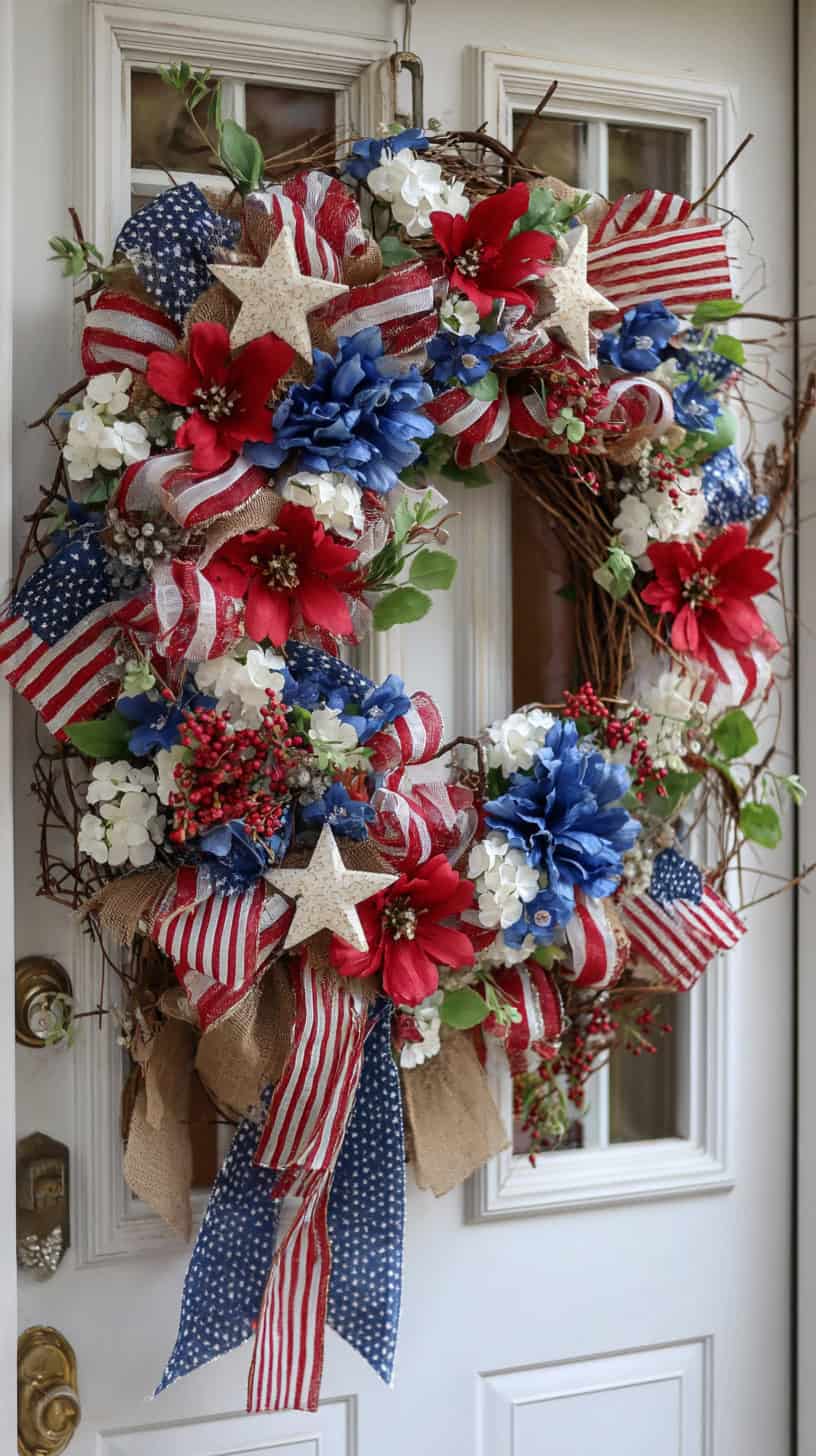 Red White Blue Wreath - Image 1