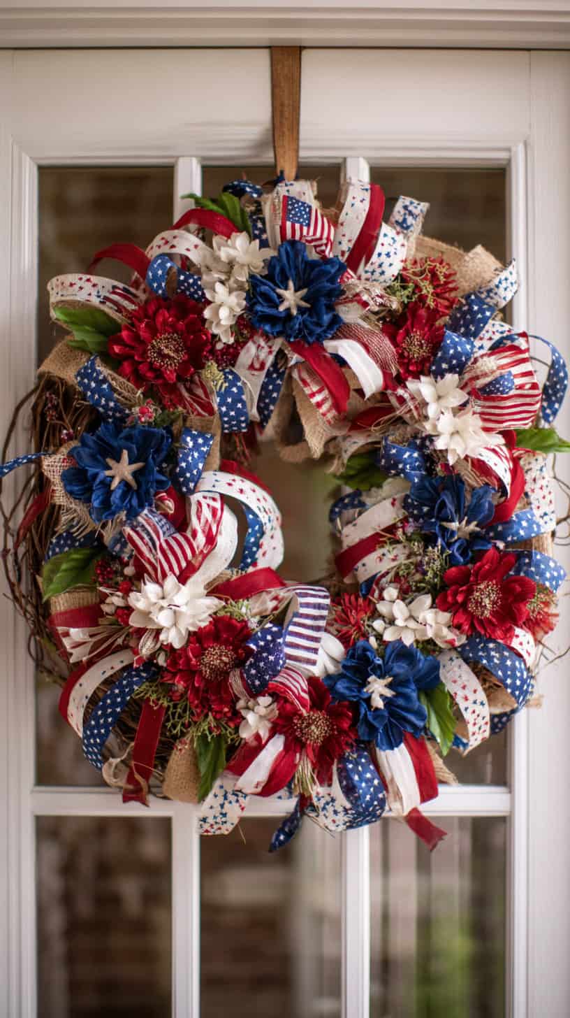 Red White Blue Wreath - Image 2