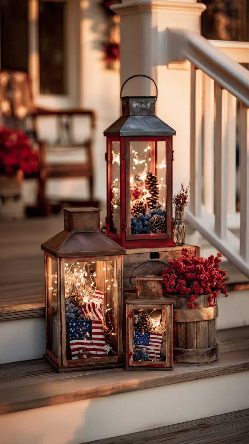Red White Lanterns - Image 1