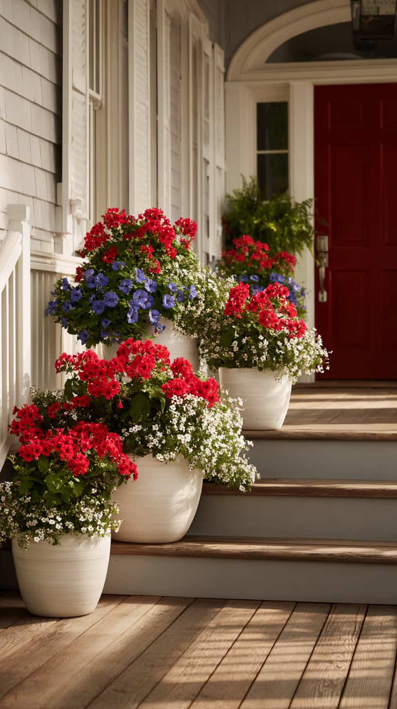 Red White Planters - Image 3