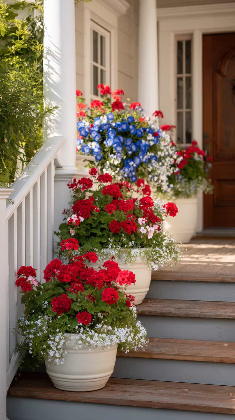 Red White Planters - Image 1