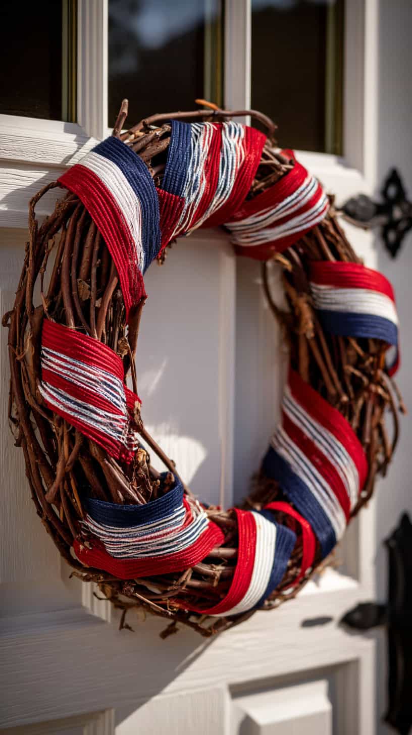 Ribbon Wrapped Grapevine - Image 1