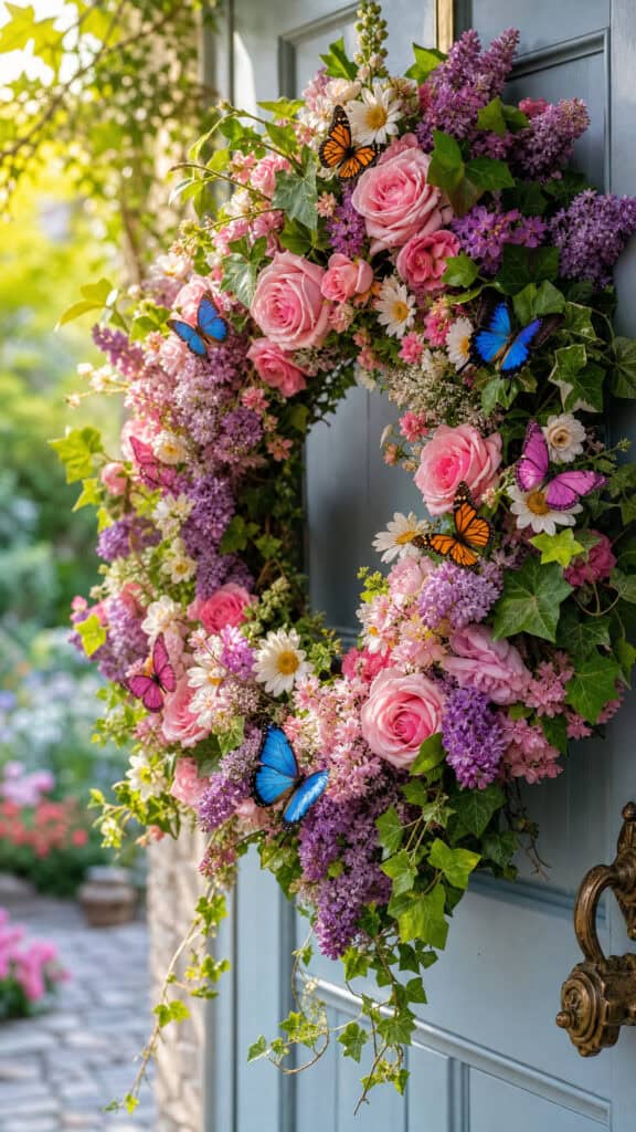 Butterfly and Garden-Inspired Wreaths