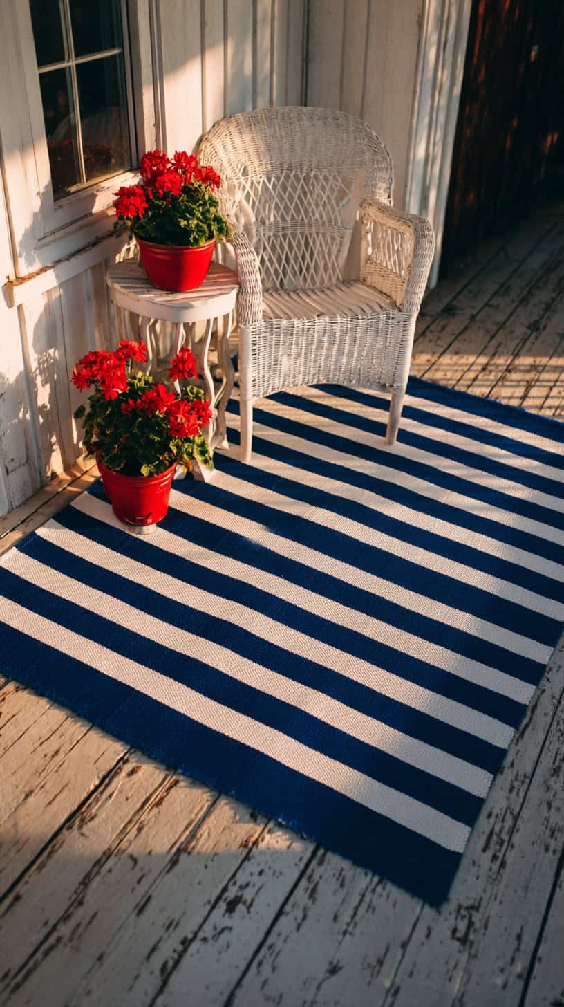Striped Porch Rug - Image 1