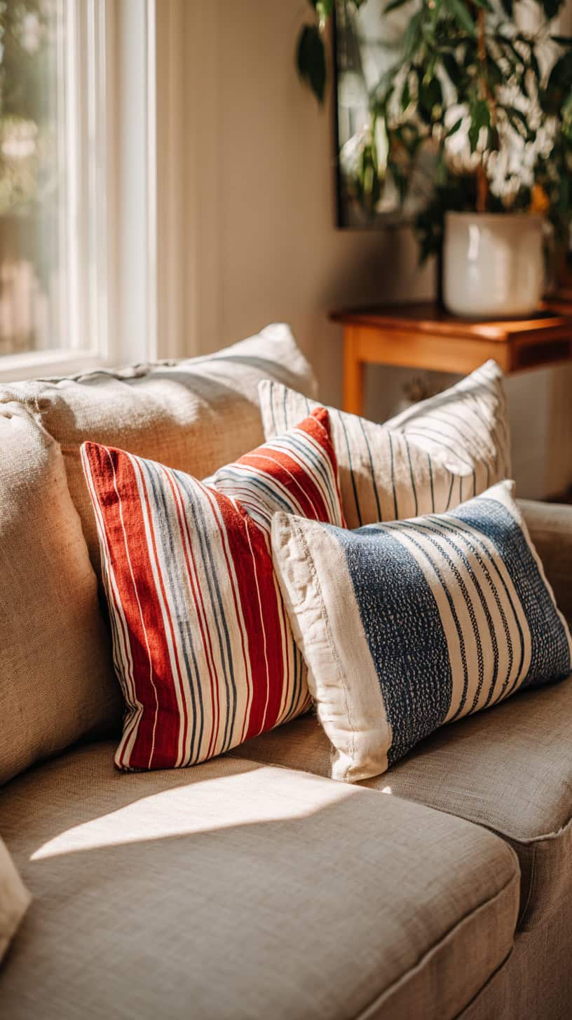 Striped Throw Pillows - Image 2