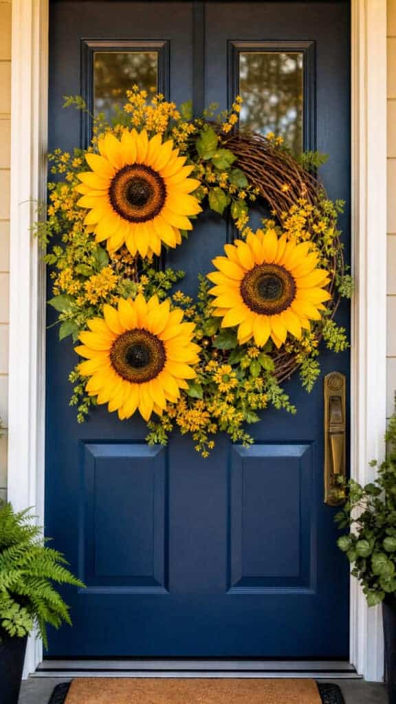 Bold and Bright Oversized Sunflower Statement Wreath