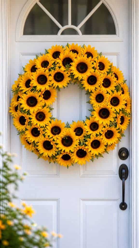 Classic Yellow Sunflower Wreath