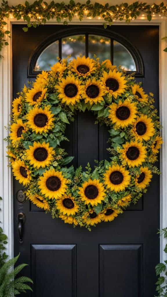Double-Ring Sunflower Wreath