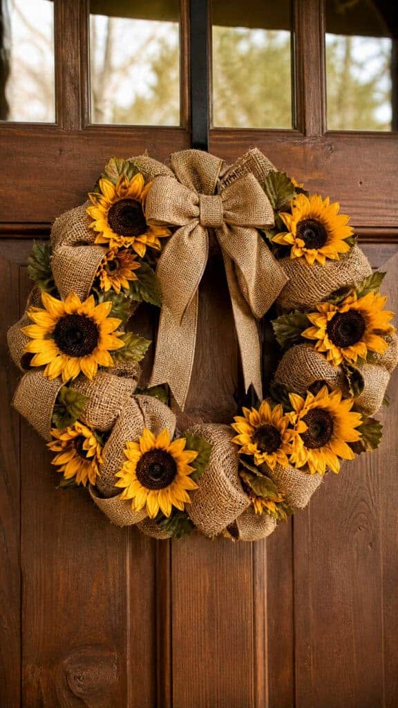 Rustic Burlap and Sunflower Combination