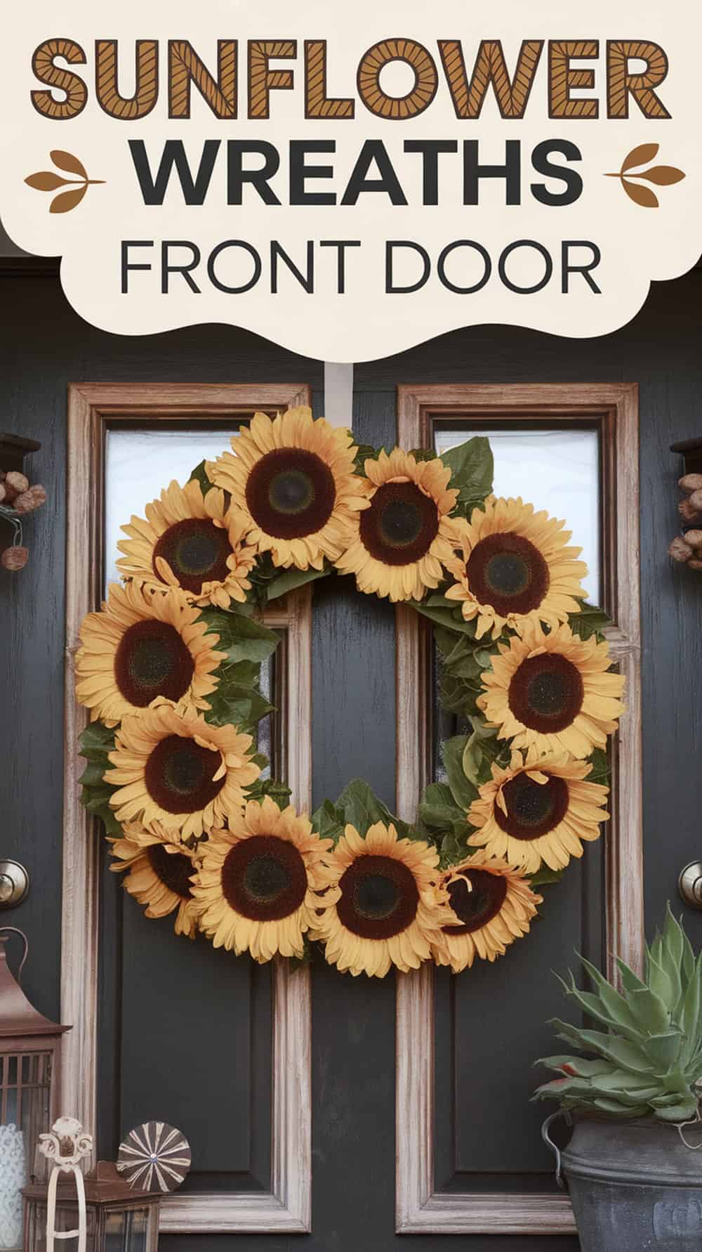 Sunflower Door Wreath Designs Perfect For Late Summer - porchdecorideas.com