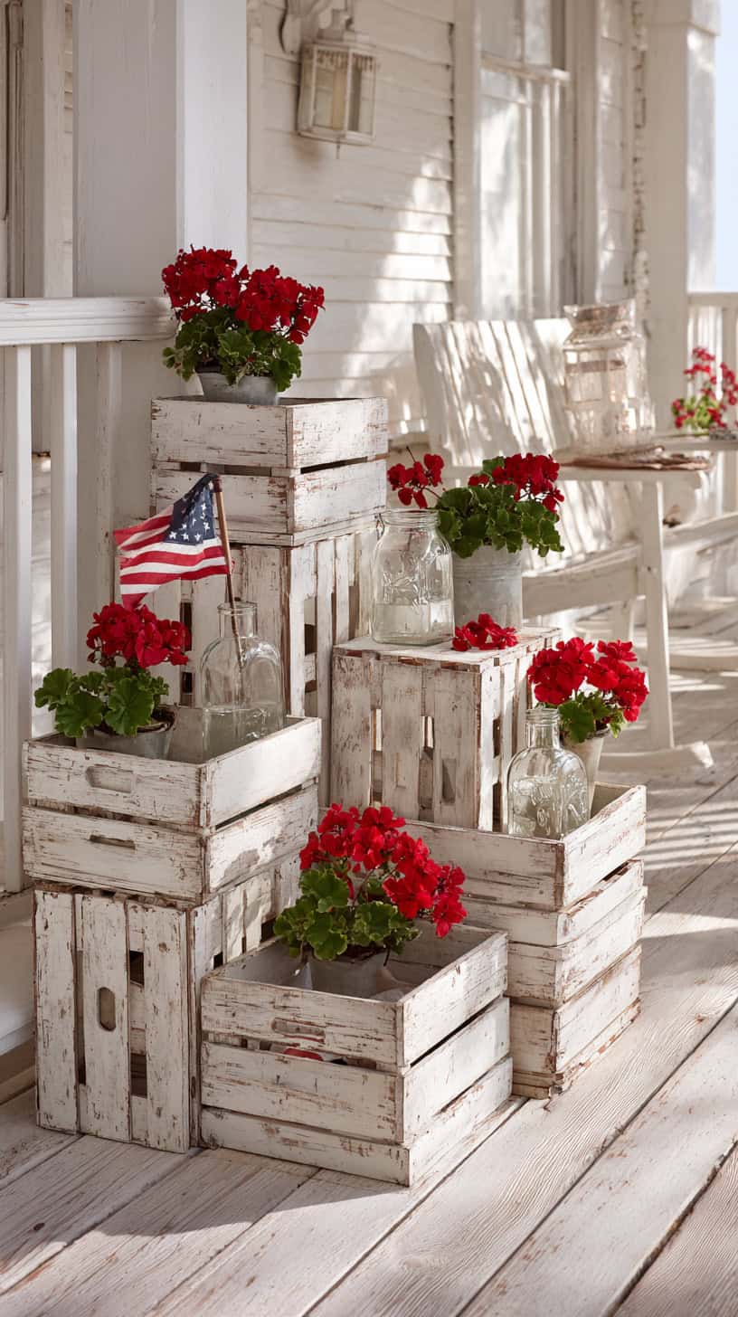 Whitewashed Wooden Crates - Image 2