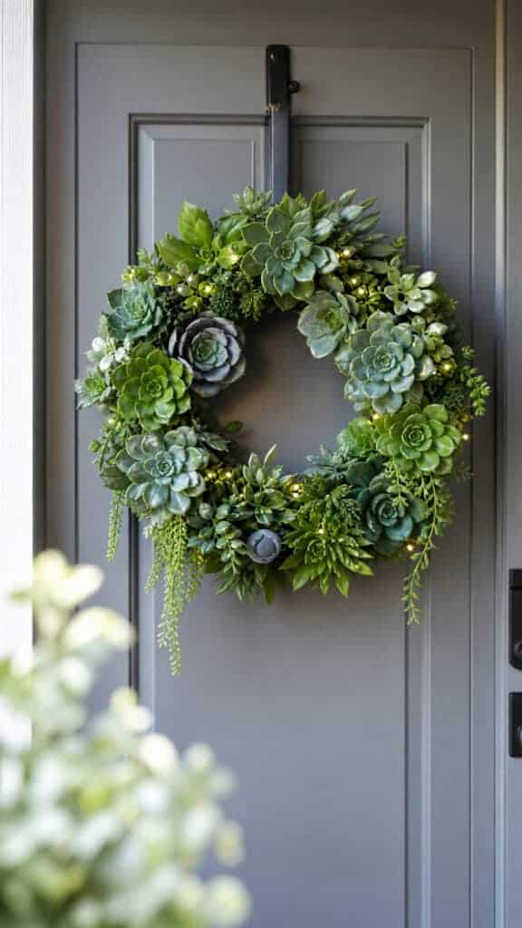 Artificial Succulent Wreath